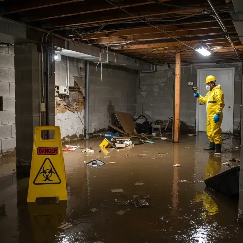 Flooded Basement Electrical Hazard in Plainfield, CT Property